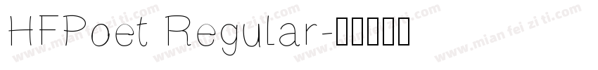 HFPoet Regular字体转换